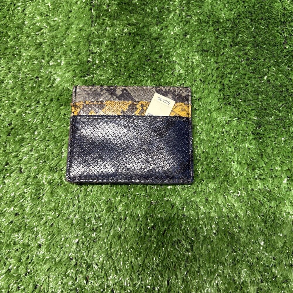 Womens Madewell Embossed Snakeskin Print Multi-Color Leather Card Case
